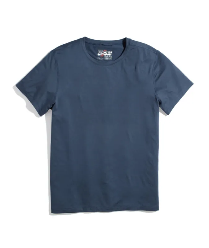 Sport Crew Tee in Midnight Navy sold by Marine Layer