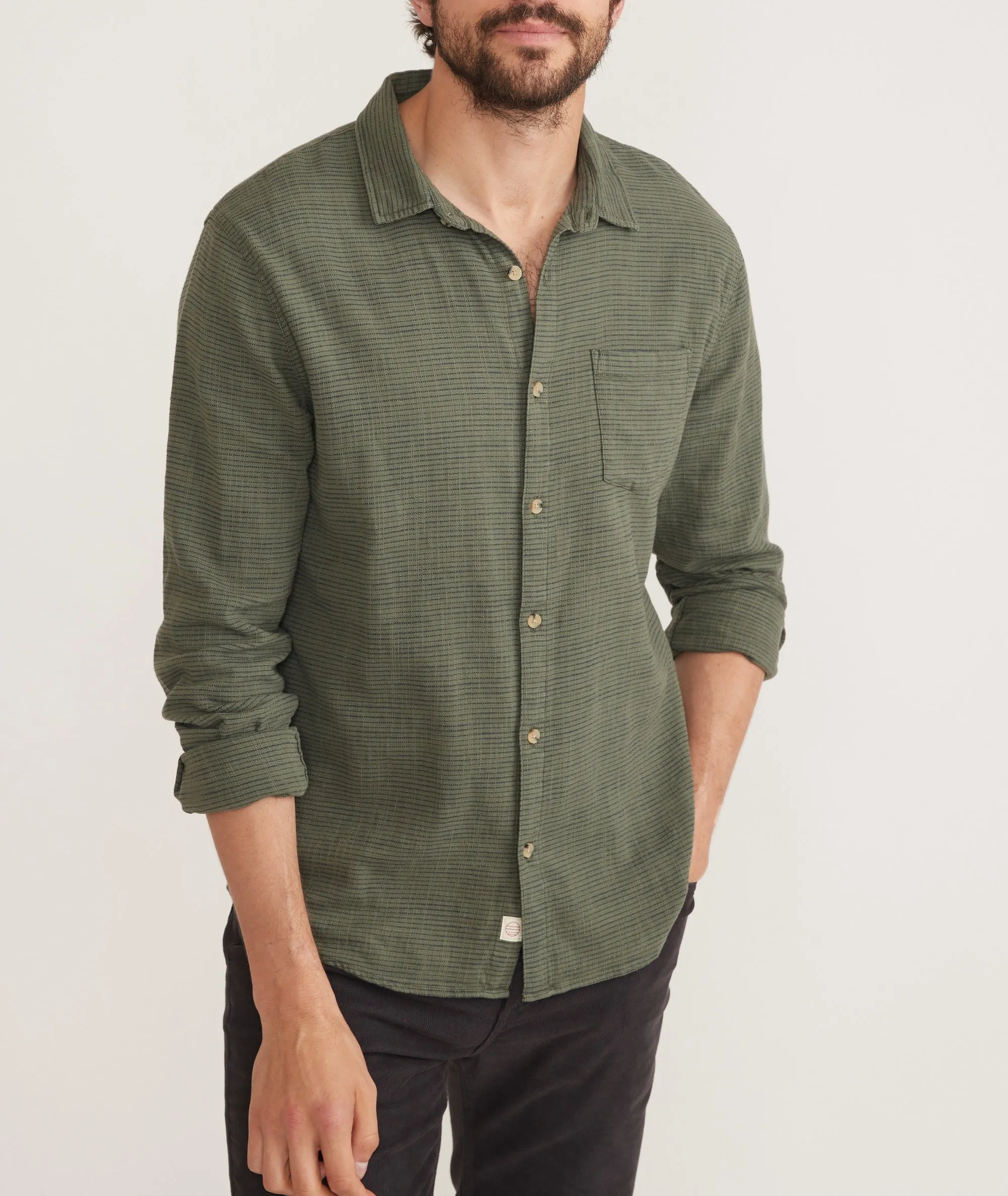 Stretch Selvage Long Sleeve Shirt sold by Marine Layer product image thumbnail 2
