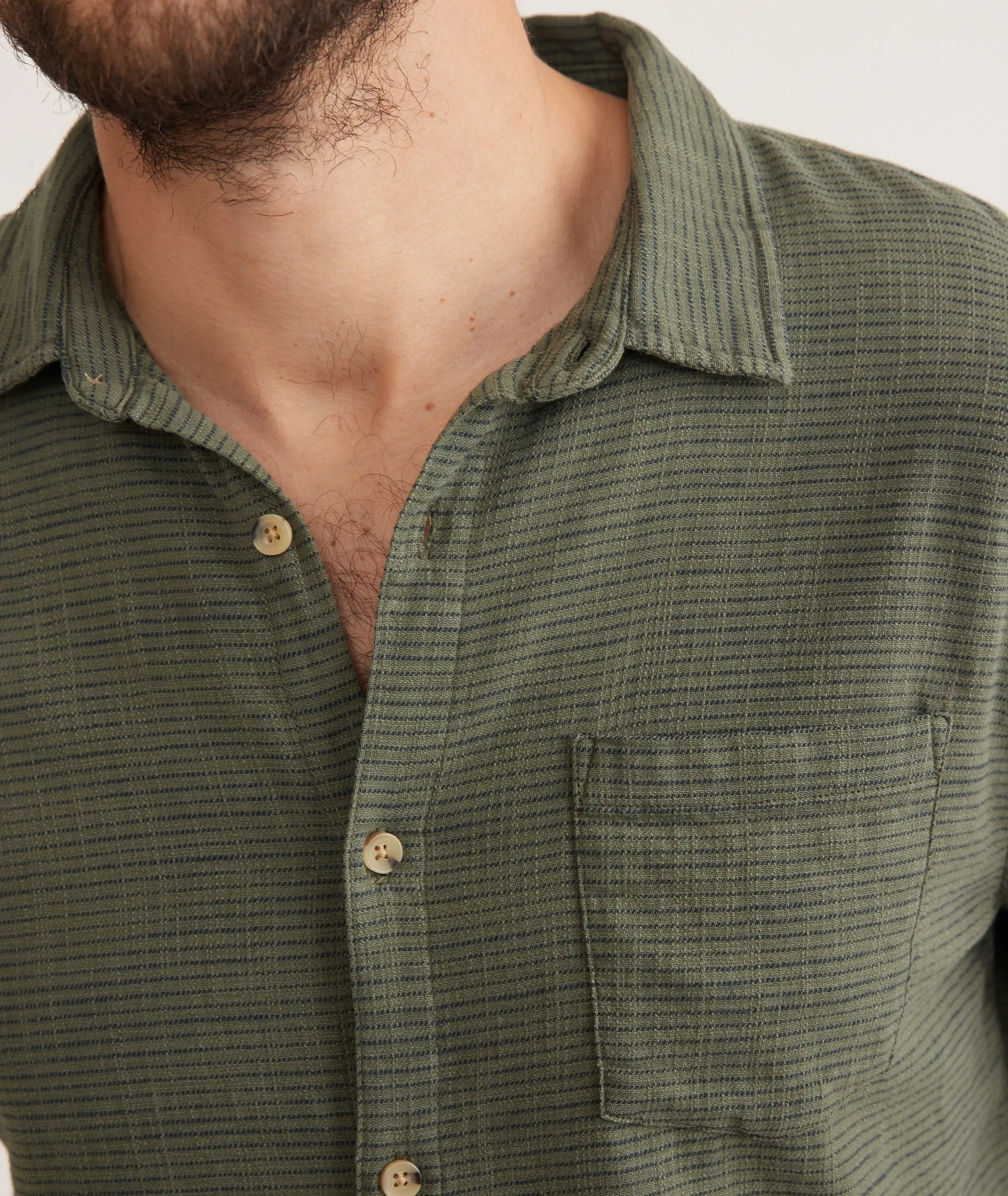Stretch Selvage Long Sleeve Shirt sold by Marine Layer product image thumbnail 5
