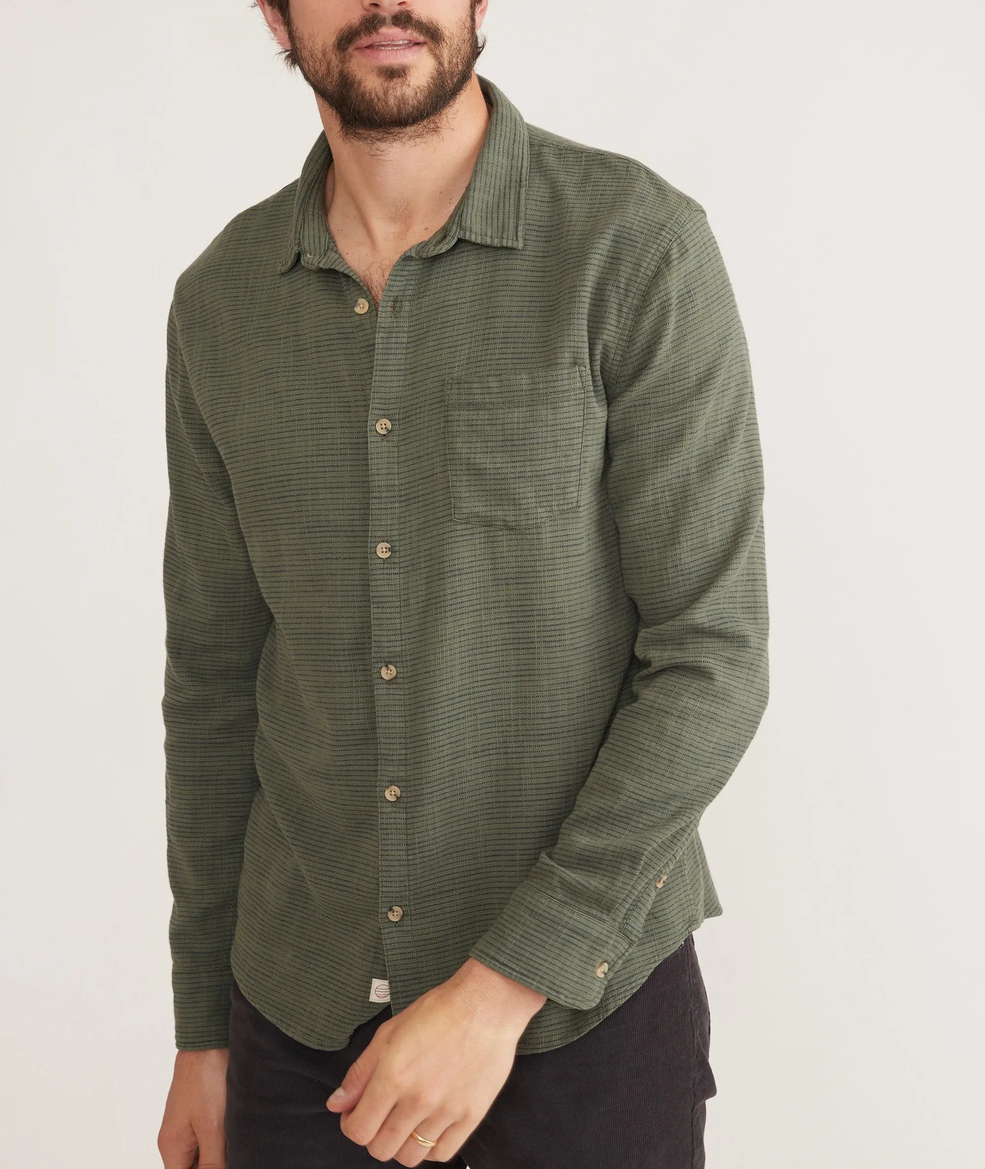 Stretch Selvage Long Sleeve Shirt sold by Marine Layer product image thumbnail 3