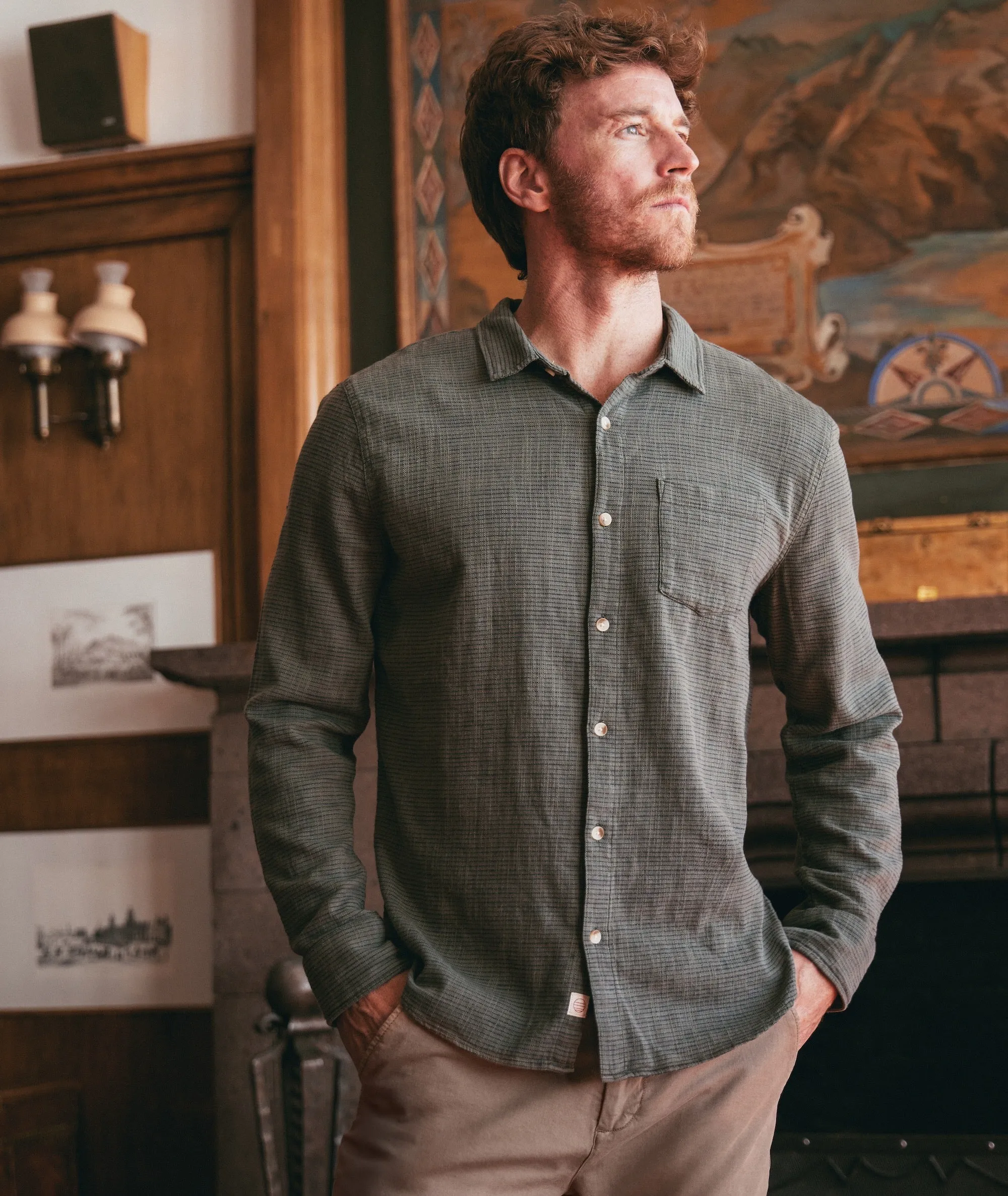 Stretch Selvage Long Sleeve Shirt sold by Marine Layer product image thumbnail 4