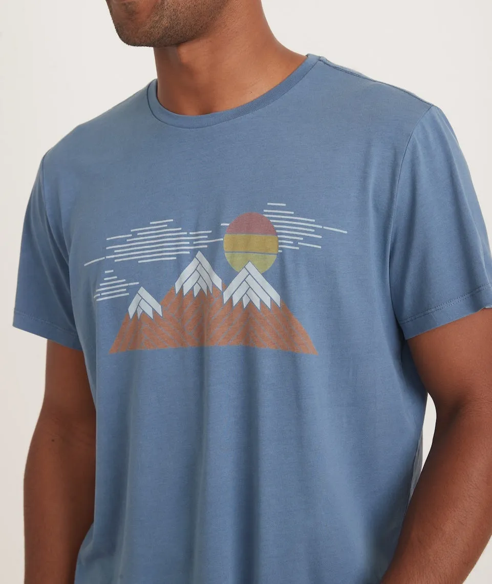 Signature Crew Graphic Tee in China Blue sold by Marine Layer product image thumbnail 3