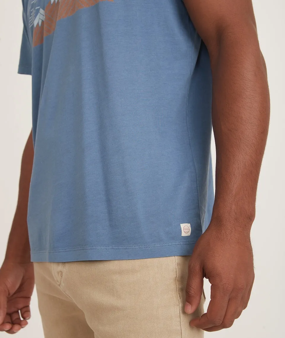 Signature Crew Graphic Tee in China Blue sold by Marine Layer product image thumbnail 4