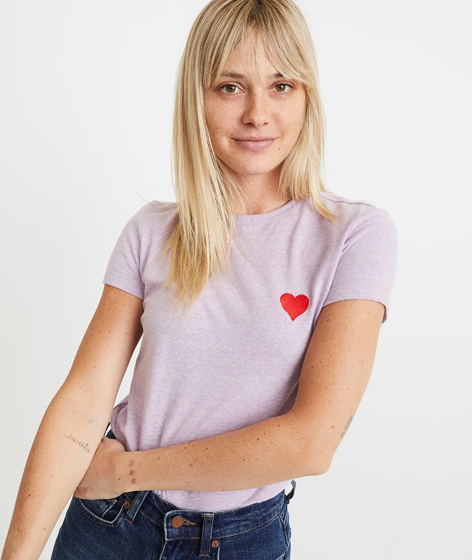 Heart Tee in Lavender Heather sold by Marine Layer product image thumbnail 3