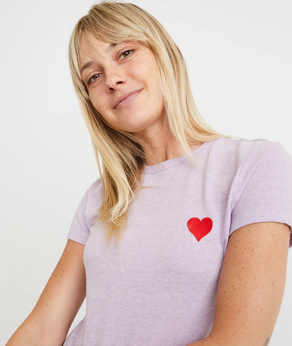 Heart Tee in Lavender Heather sold by Marine Layer product image thumbnail 2