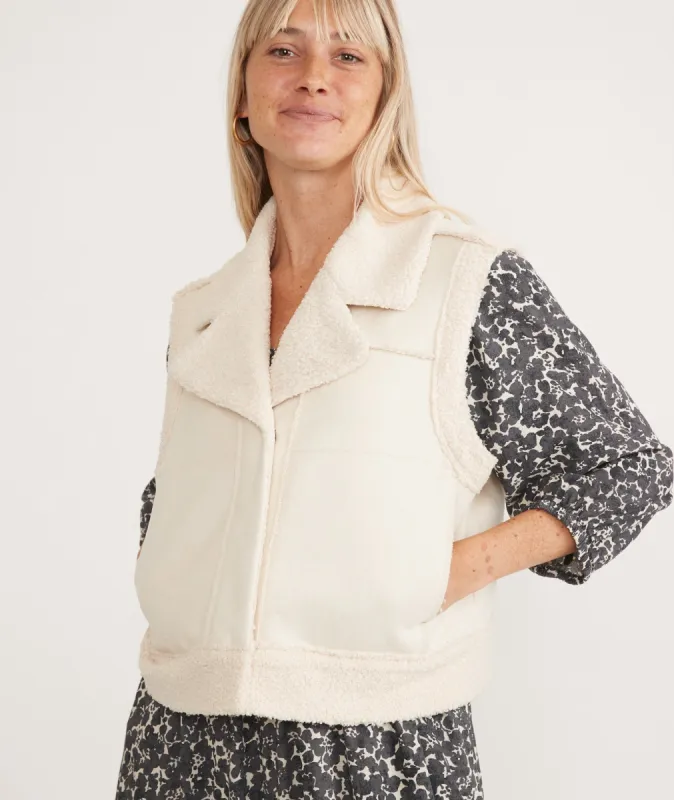 Quebec Sherpa Vest sold by Marine Layer
