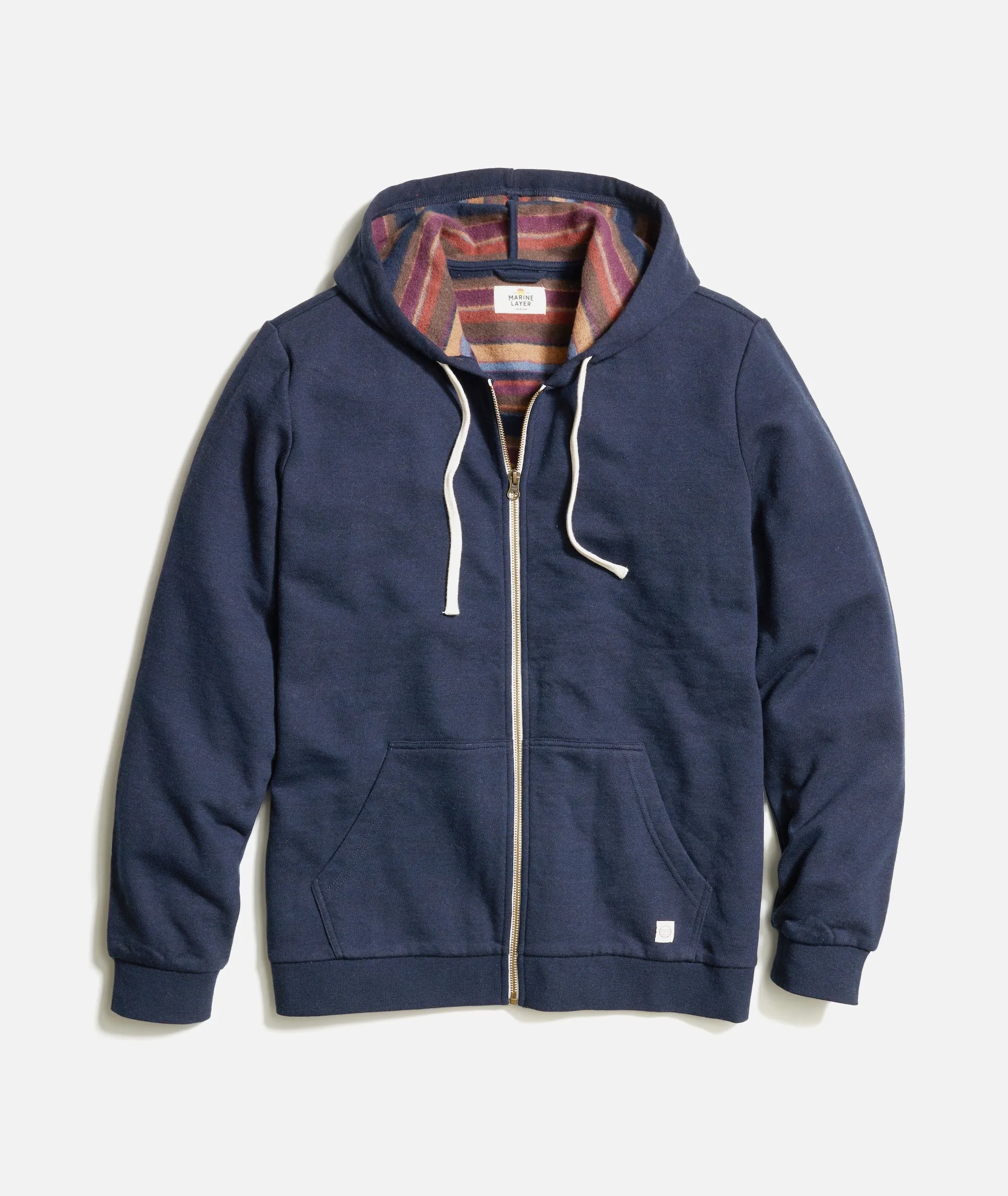 Fleece Stripe Full-Zip sold by Marine Layer