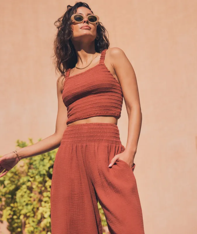 Lila Double Cloth Tank sold by Marine Layer