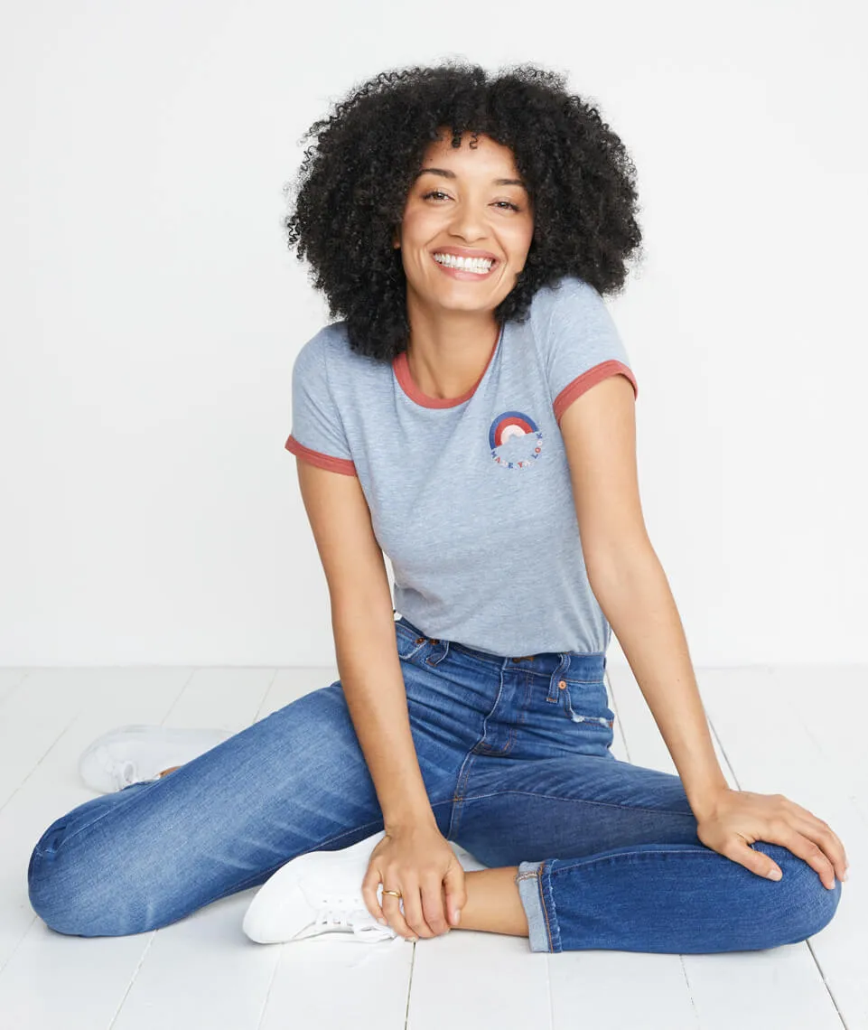 Made Ya Look Ringer Tee sold by Marine Layer product image thumbnail 5