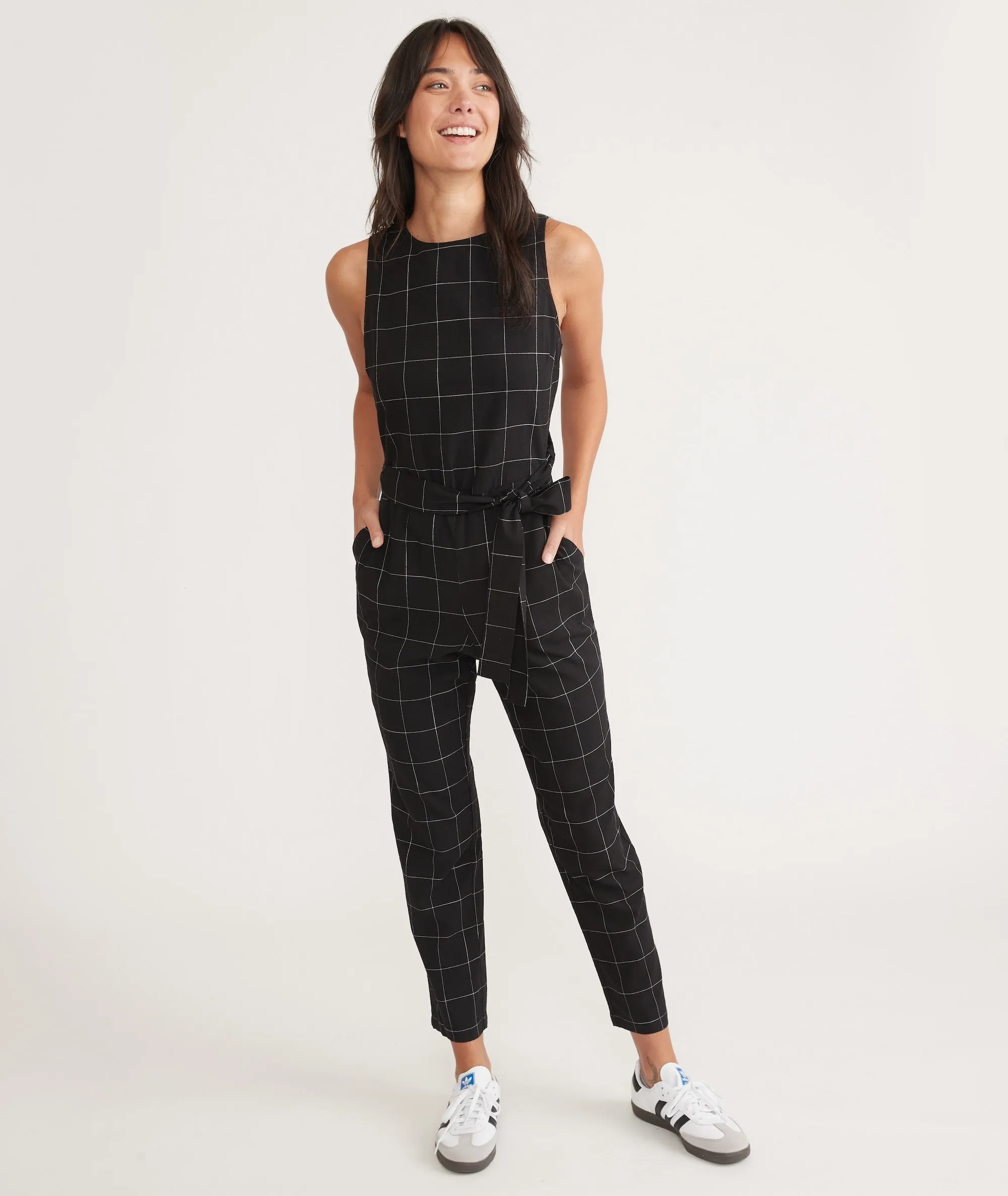 Eloise Belted Jumpsuit sold by Marine Layer