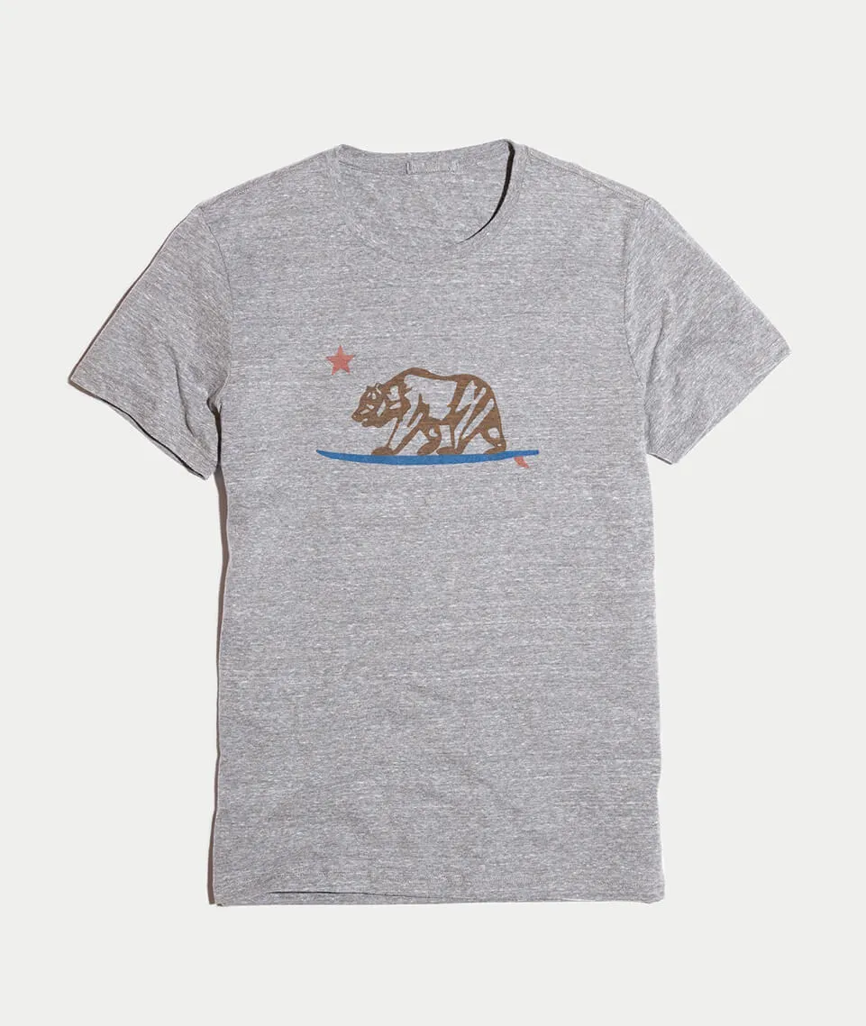 California Bear Graphic in Grey sold by Marine Layer