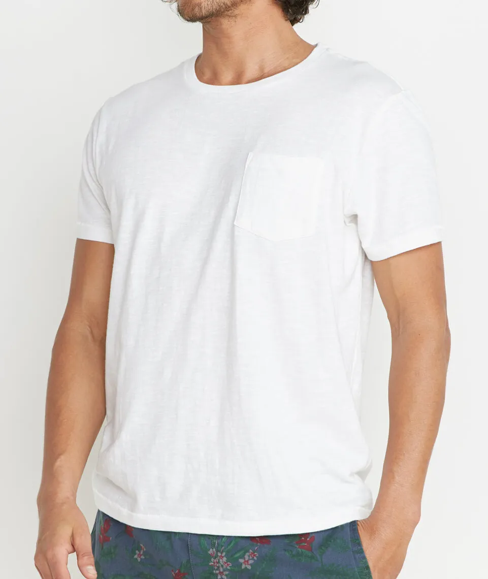 Signature Pocket Tee in White sold by Marine Layer product image thumbnail 4