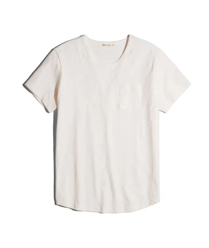 Sand Dollar Pocket Tee in Antique White sold by Marine Layer