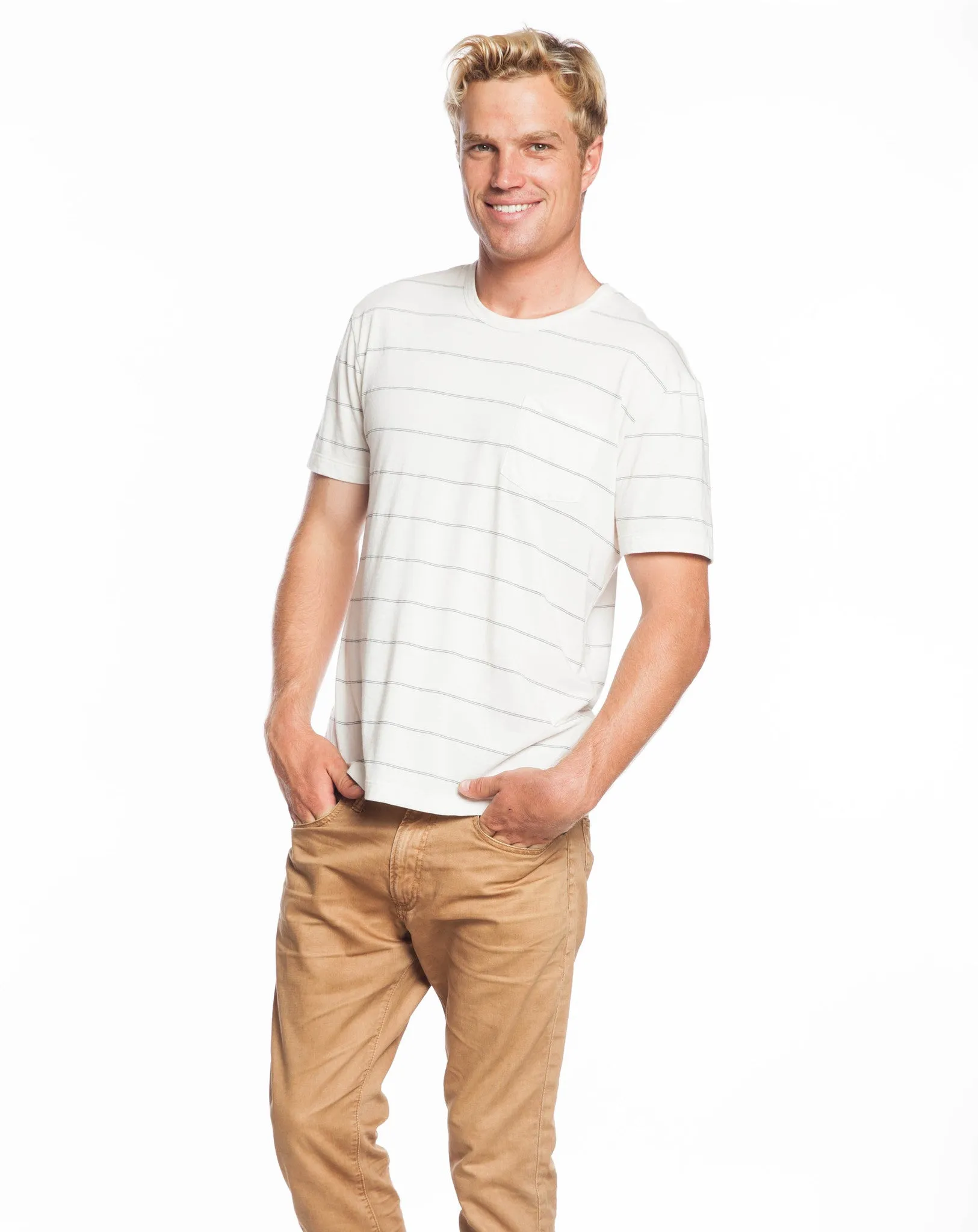 Harrison Striped Crew - Natural sold by Marine Layer product image thumbnail 4