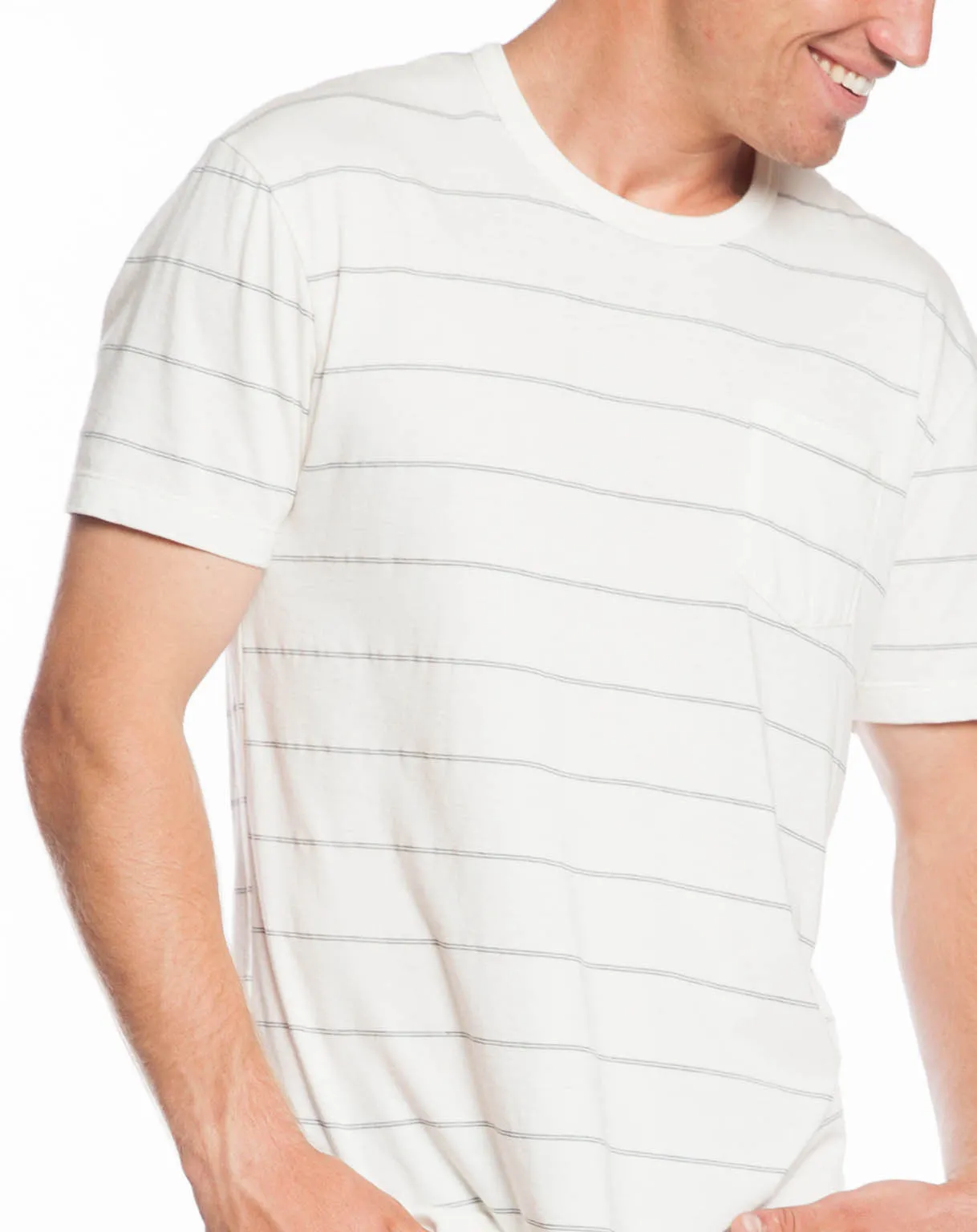 Harrison Striped Crew - Natural sold by Marine Layer product image thumbnail 2