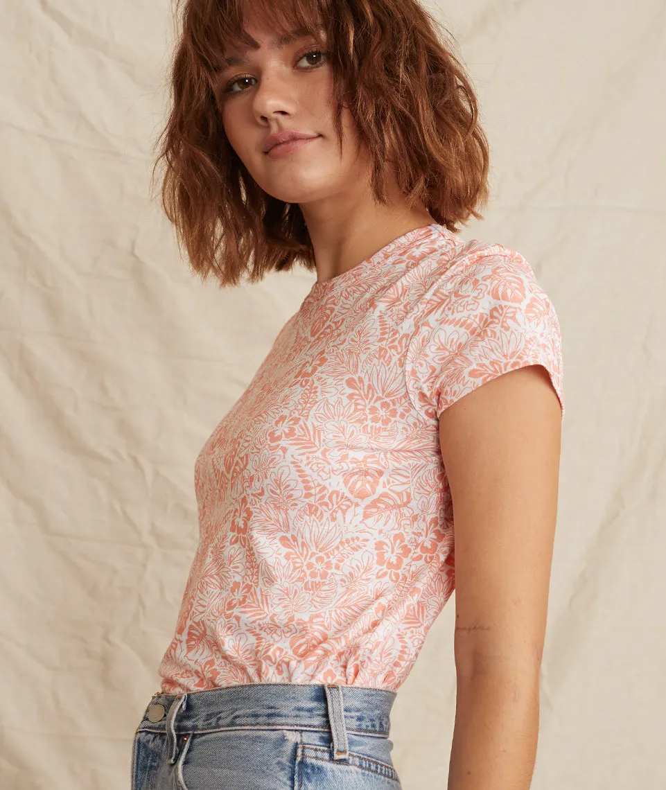 Classic Crew in Papaya Hawaiian Print sold by Marine Layer product image thumbnail 2