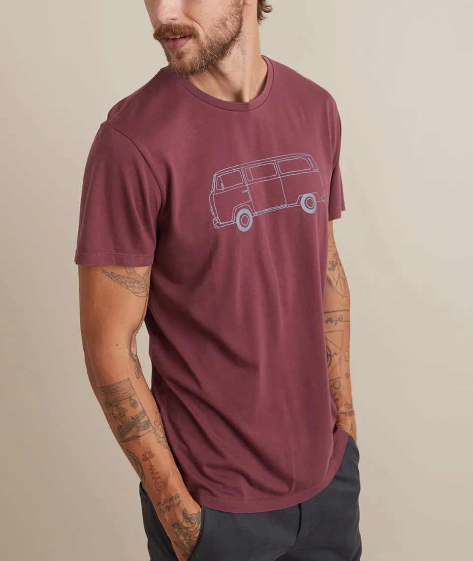 Signature Crew Bus Tee in Andorra sold by Marine Layer product image thumbnail 3