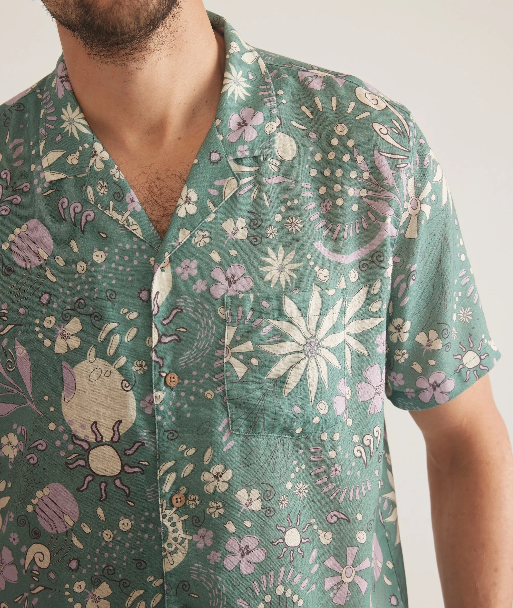 TENCEL Linen Resort Shirt sold by Marine Layer product image thumbnail 2