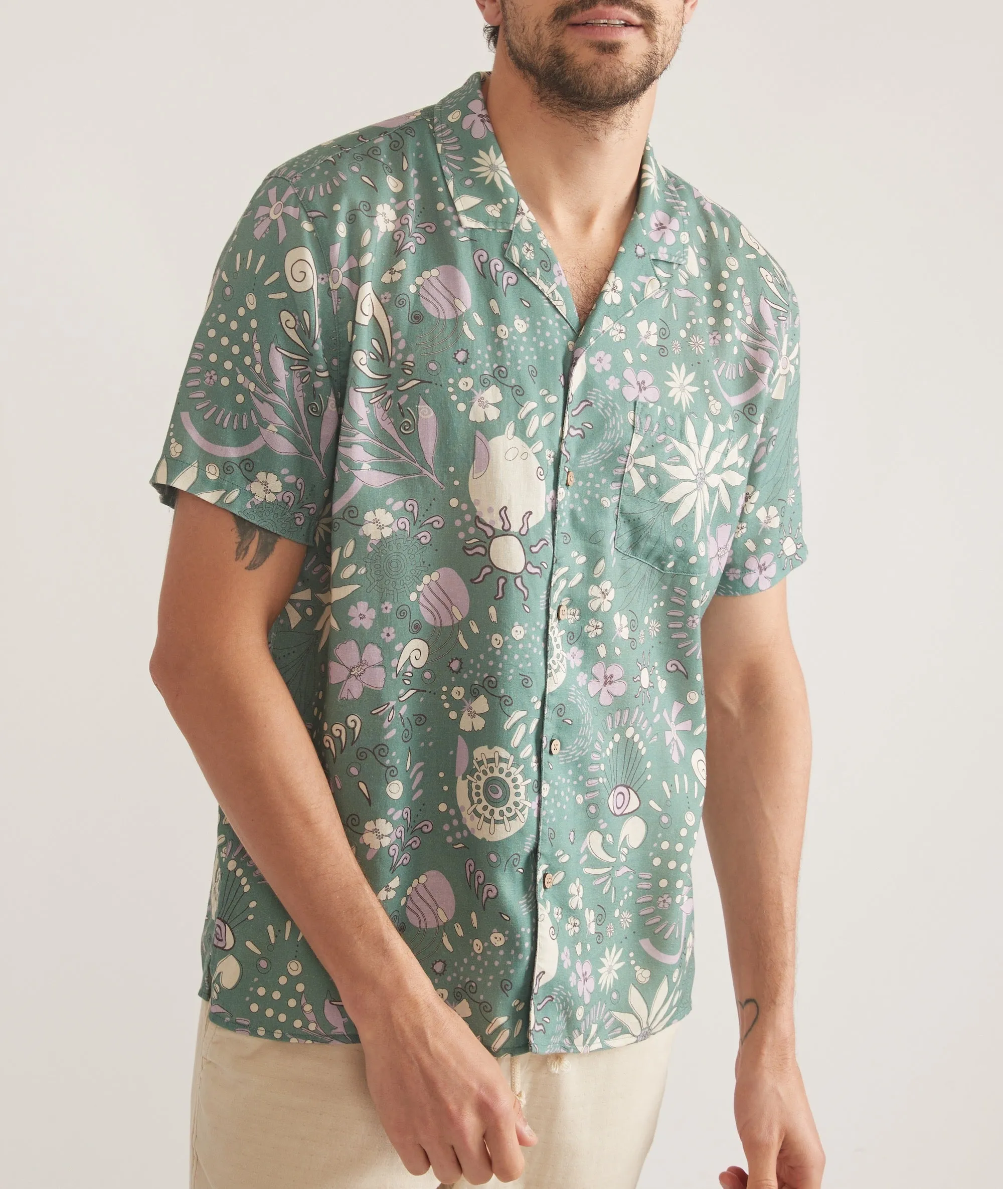 TENCEL Linen Resort Shirt sold by Marine Layer product image thumbnail 3