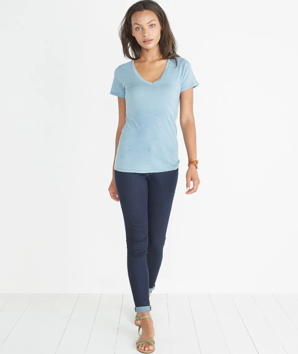 Slub V-Neck - Faded Indigo sold by Marine Layer product image thumbnail 3