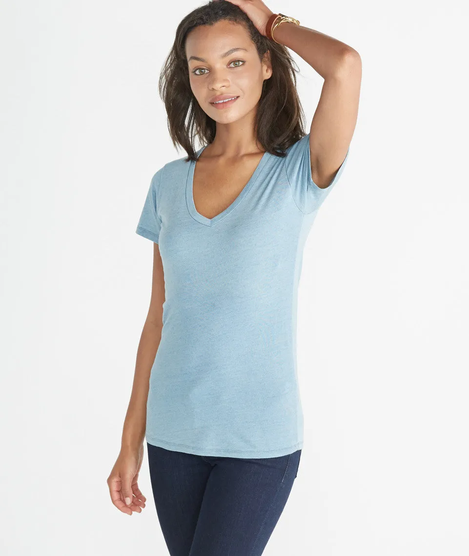 Slub V-Neck - Faded Indigo sold by Marine Layer product image thumbnail 4