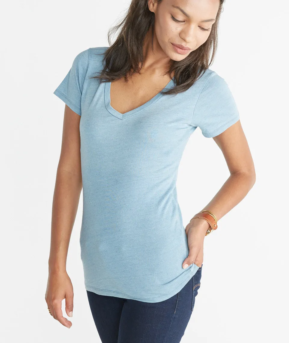 Slub V-Neck - Faded Indigo sold by Marine Layer