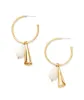 Soko Malindi Charm Hoop Earrings in Brass/White sold by Marine Layer