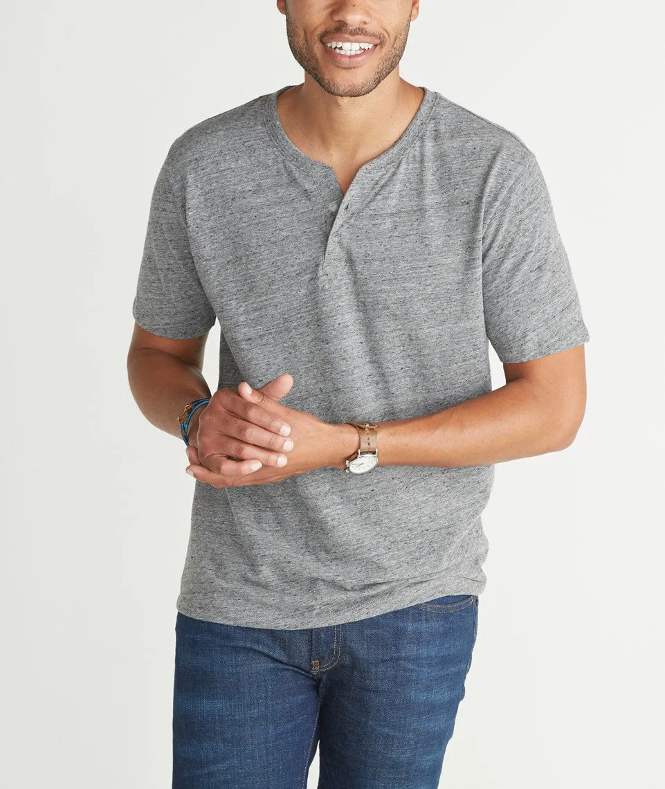 Shortsleeve Henley in Flax Grey sold by Marine Layer product image thumbnail 5