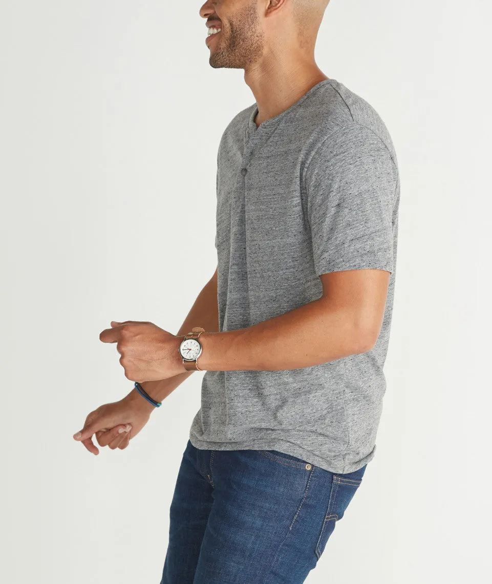 Shortsleeve Henley in Flax Grey sold by Marine Layer product image thumbnail 4