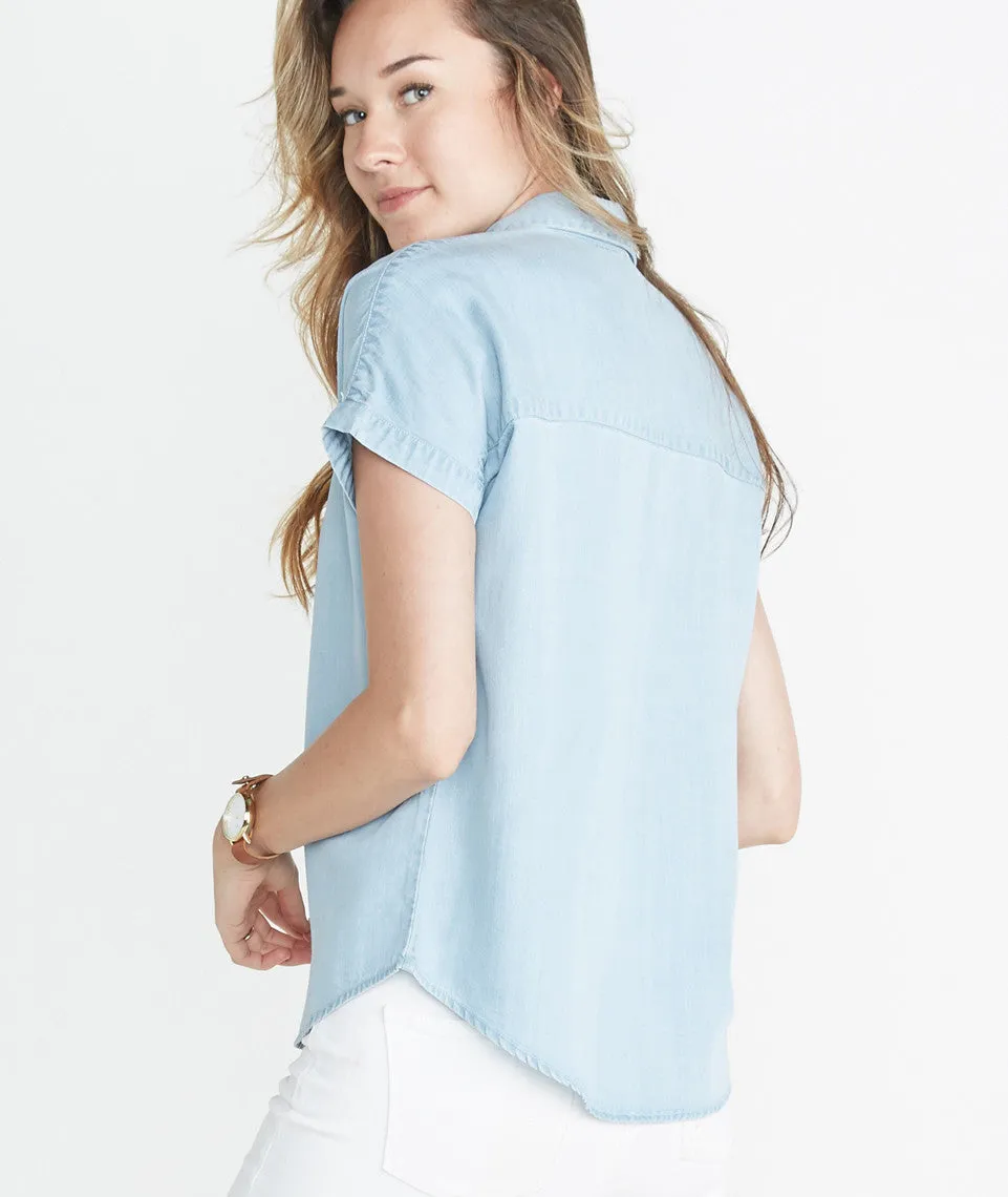 Willow Shortsleeve Chambray Button Down sold by Marine Layer product image thumbnail 3