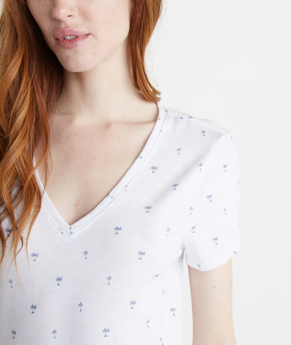 Slub V Neck in Palm Print sold by Marine Layer product image thumbnail 2