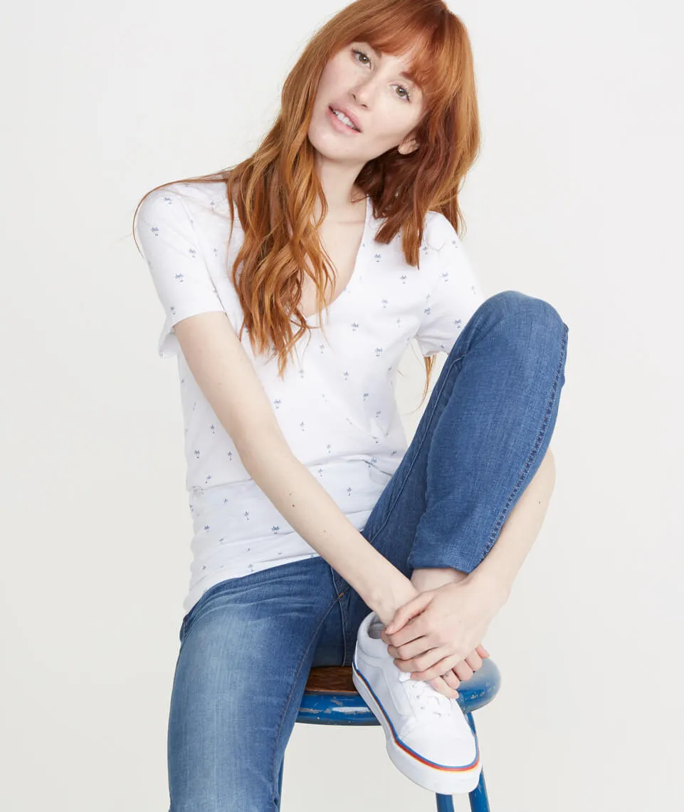 Slub V Neck in Palm Print sold by Marine Layer product image thumbnail 3