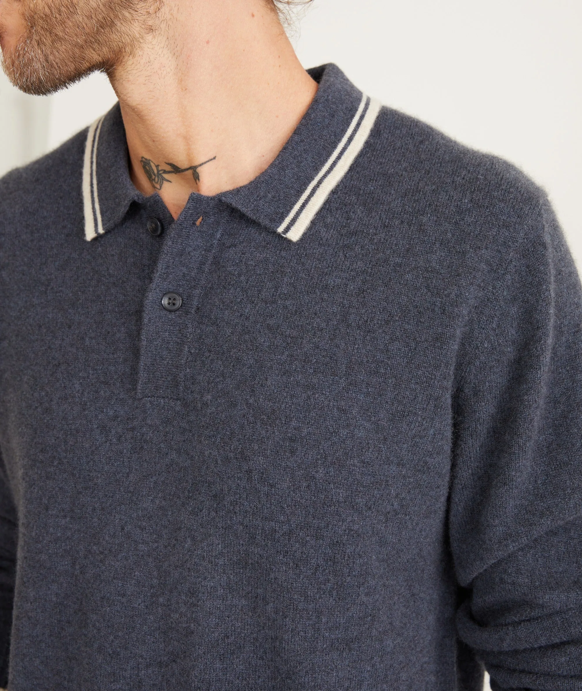 Cashmere Tipped Sweater Polo sold by Marine Layer product image thumbnail 2