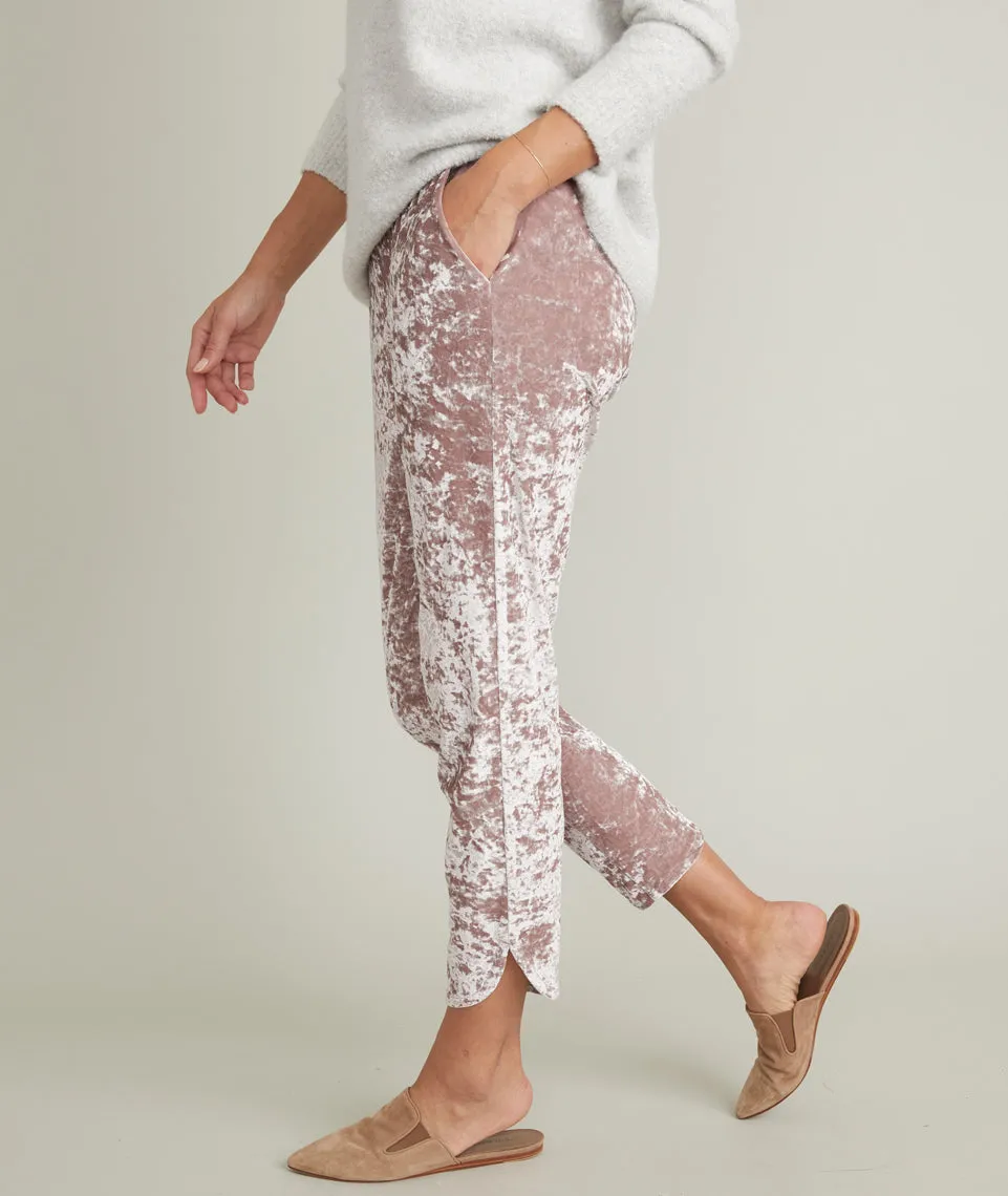 Allison Pant in Mauve Crushed Velour sold by Marine Layer product image thumbnail 3