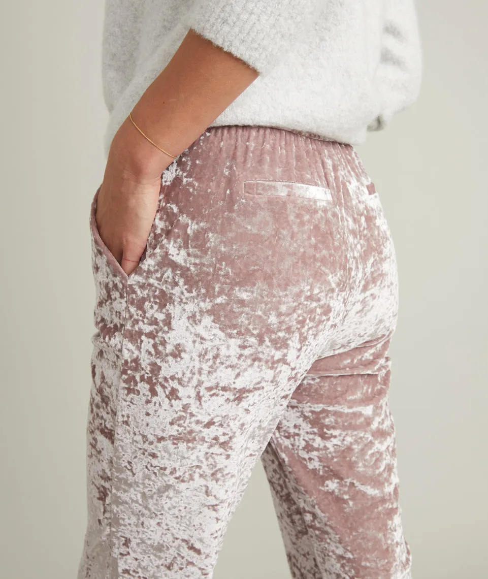 Allison Pant in Mauve Crushed Velour sold by Marine Layer product image thumbnail 4