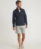 Men's Corbet Quarter Zip Pullover in Navy sold by Marine Layer