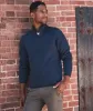 Men's Corbet Quarter Zip Pullover in Navy sold by Marine Layer