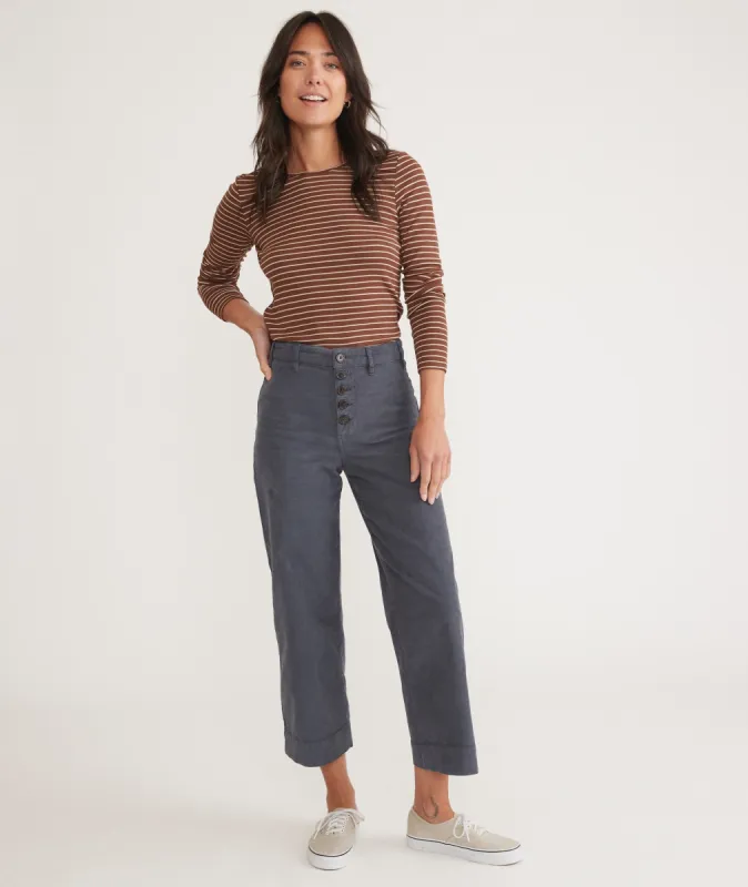 Bridget Corduroy Crop Pant sold by Marine Layer