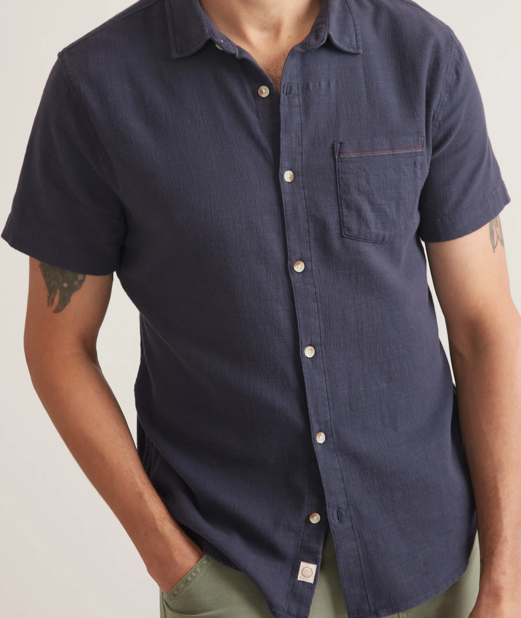 Stretch Selvage Short Sleeve Shirt sold by Marine Layer product image thumbnail 3