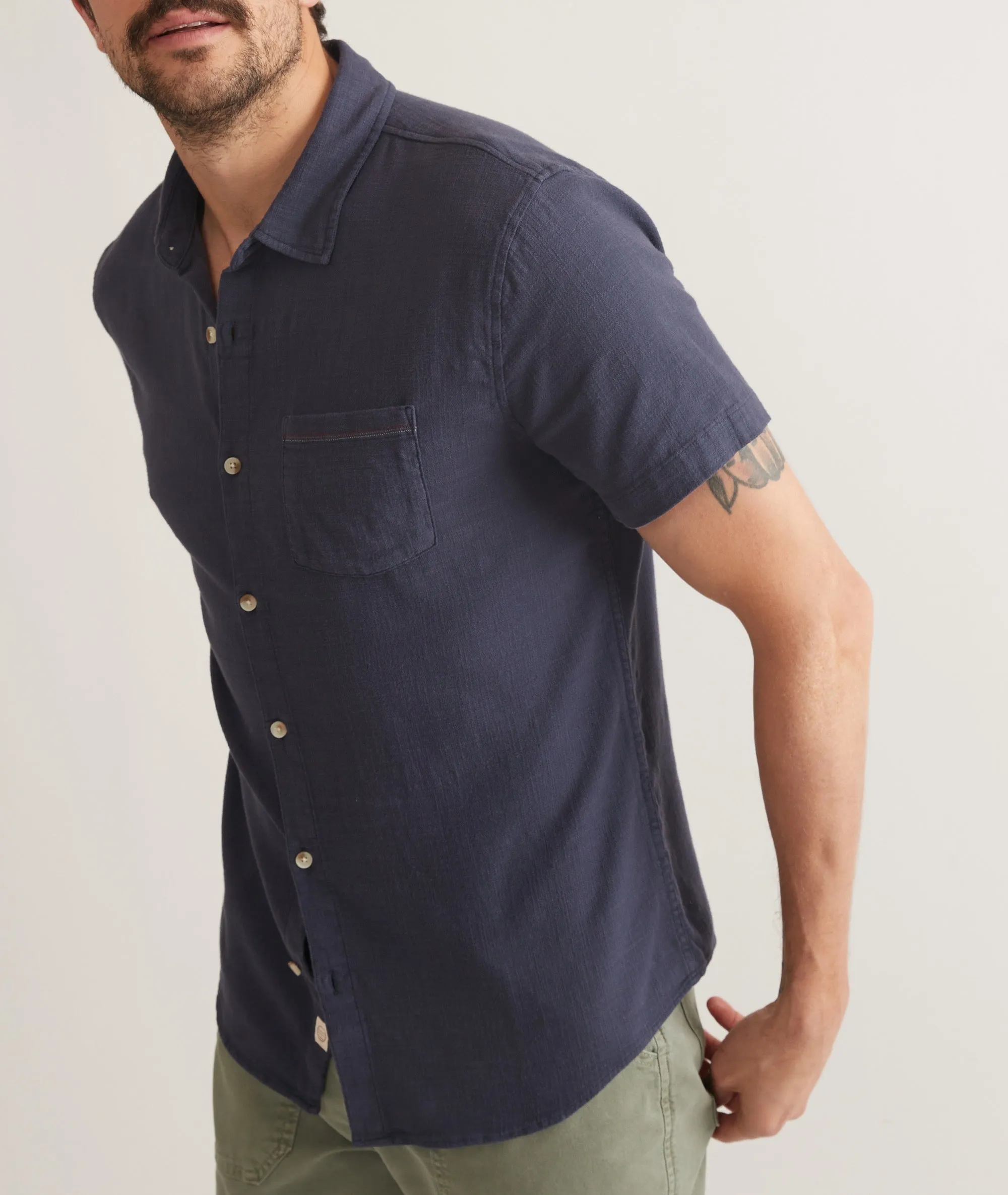 Stretch Selvage Short Sleeve Shirt sold by Marine Layer product image thumbnail 5