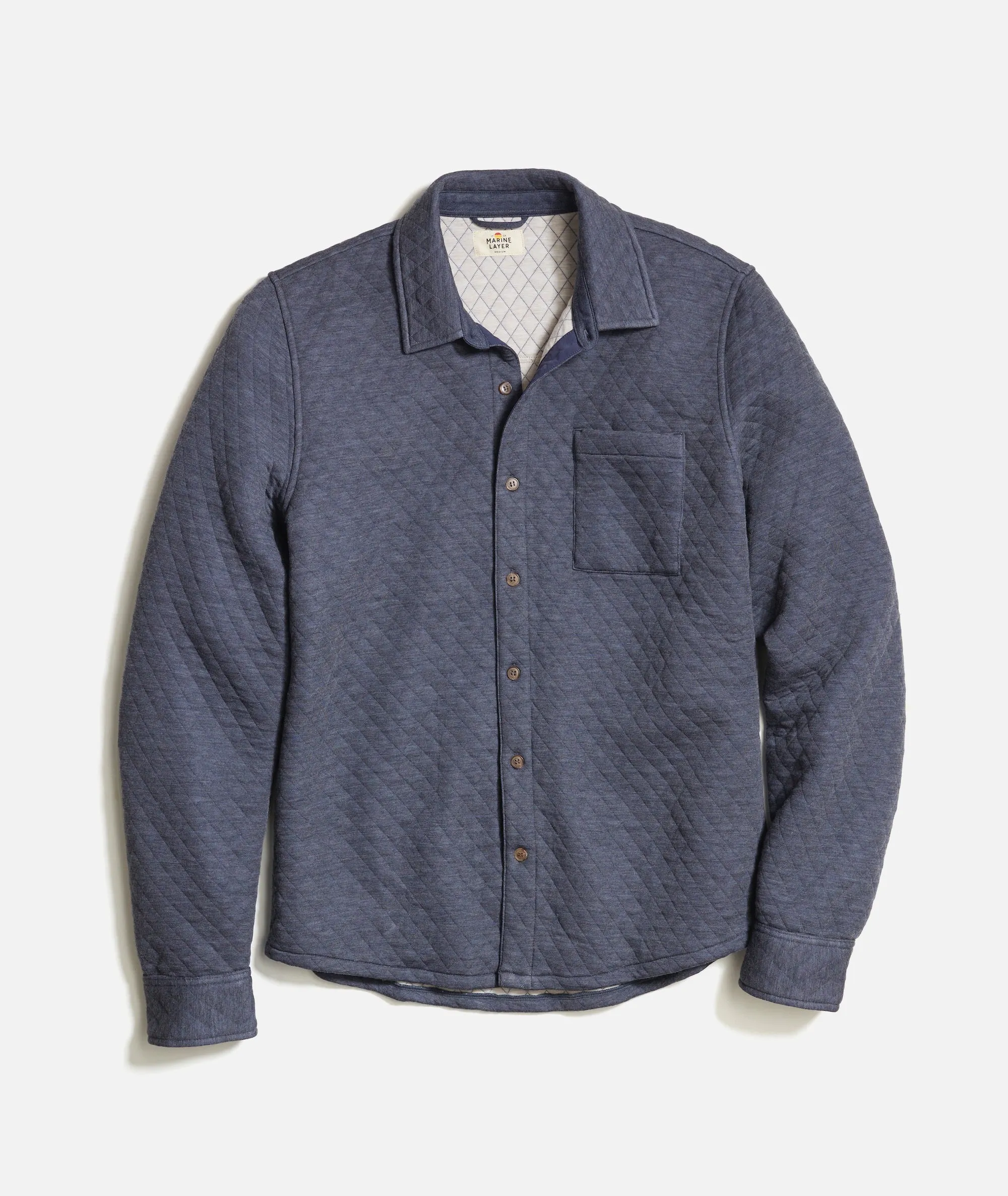 Corbet Quilted Overshirt sold by Marine Layer