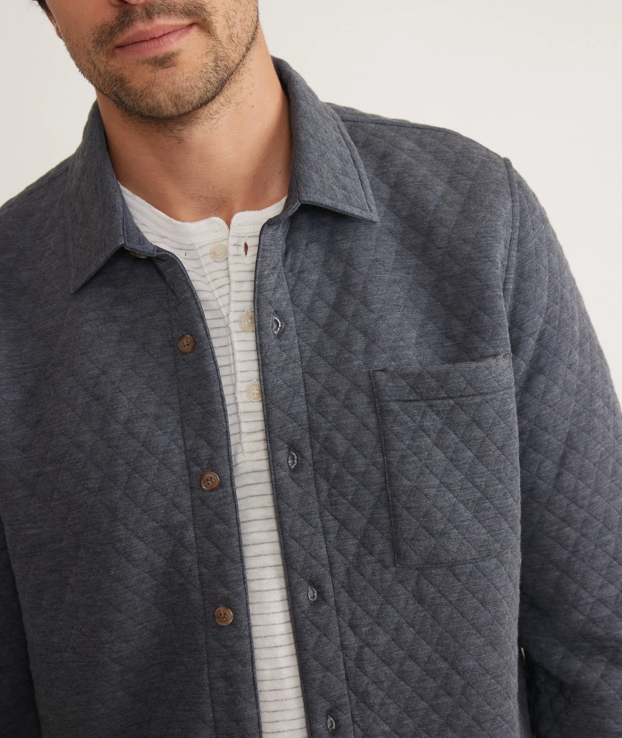 Corbet Quilted Overshirt sold by Marine Layer product image thumbnail 3