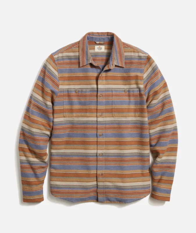 Maddox Baja Stripe Overshirt made by Marine Layer