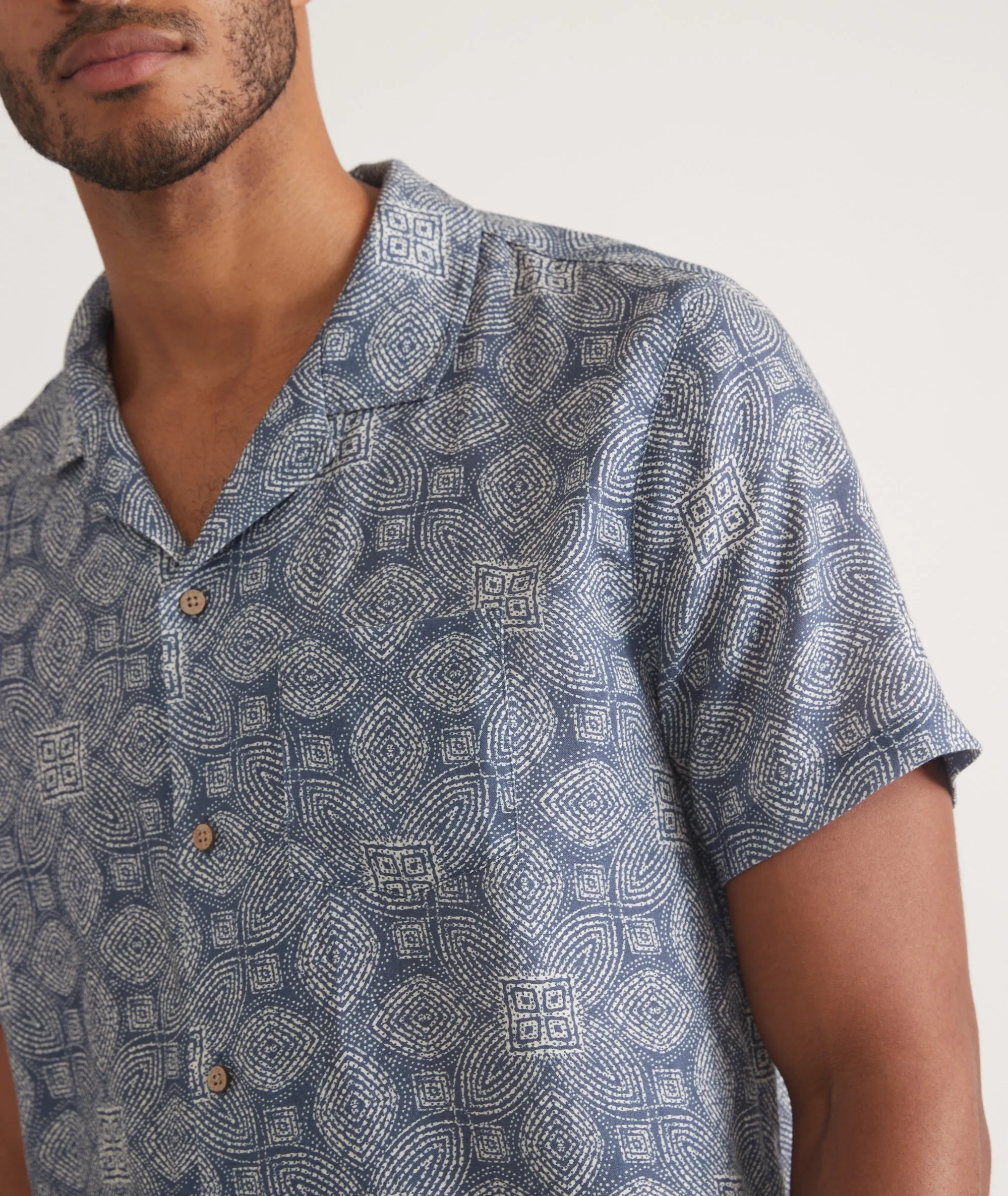 TENCEL Linen Resort Shirt sold by Marine Layer product image thumbnail 4