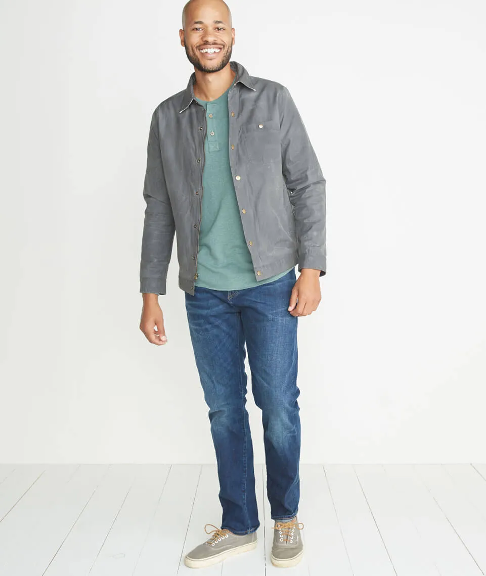 Double Knit Henley - Forest Green sold by Marine Layer product image thumbnail 5