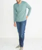 Double Knit Henley - Forest Green sold by Marine Layer