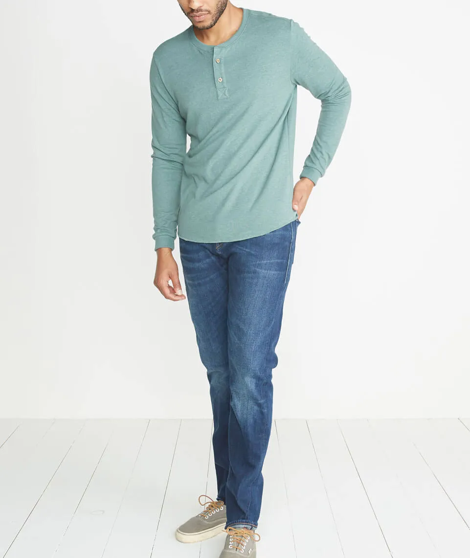 Double Knit Henley - Forest Green sold by Marine Layer product image thumbnail 4