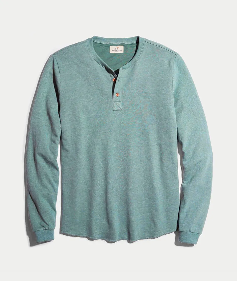 Double Knit Henley - Forest Green sold by Marine Layer