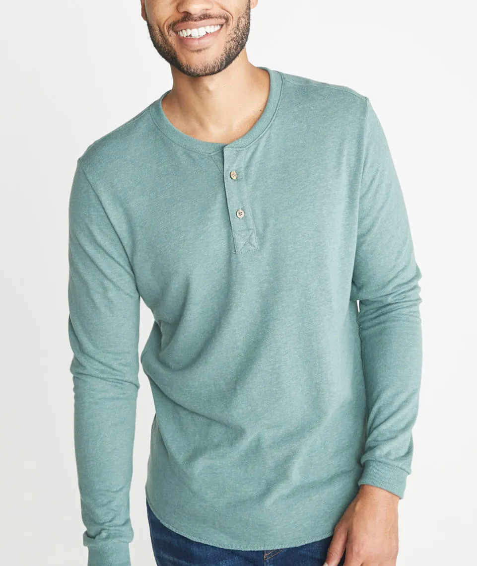 Double Knit Henley - Forest Green sold by Marine Layer product image thumbnail 2