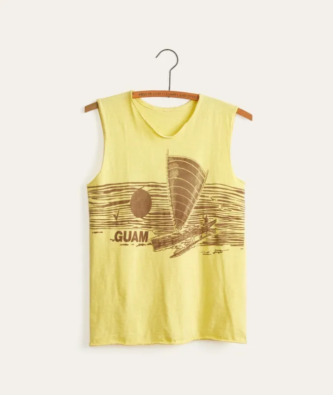 Guam Sailing Graphic Tank sold by Marine Layer